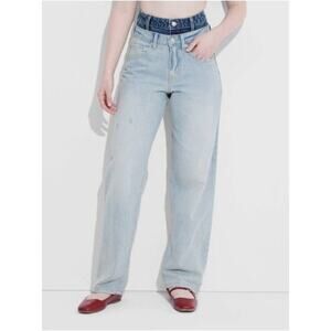 Wild Fable Women's Mid-Rise‎ 90's Relaxed Straight Jeans Size 8 31" Inseam Y2K